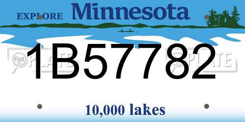 1B57782 Minnesota License Plate