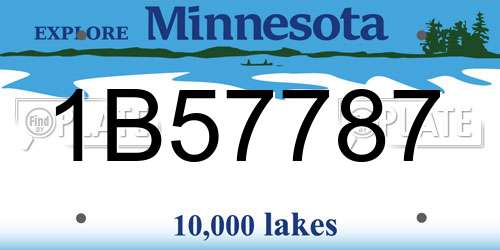 1B57787 Minnesota License Plate