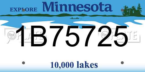 1B75725 Minnesota License Plate