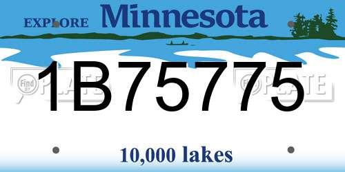 1B75775 Minnesota License Plate