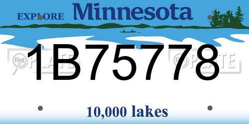 1B75778 Minnesota License Plate