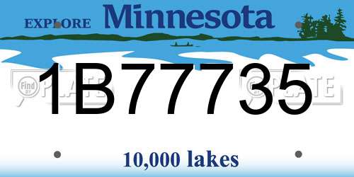 1B77735 Minnesota License Plate