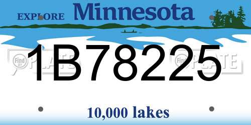 1B78225 Minnesota License Plate