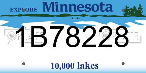 1B78228 Minnesota License Plate