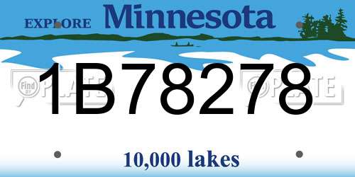 1B78278 Minnesota License Plate