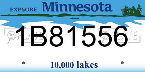 1B81556 Minnesota License Plate