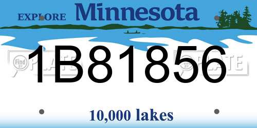 1B81856 Minnesota License Plate