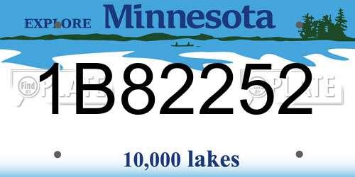 1B82252 Minnesota License Plate