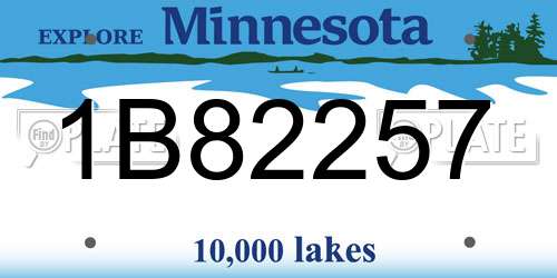 1B82257 Minnesota License Plate