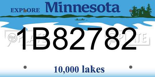 1B82782 Minnesota License Plate