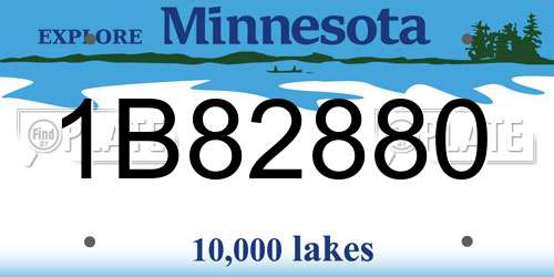 1B82880 Minnesota License Plate