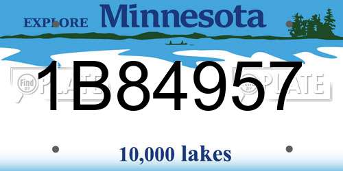 1B84957 Minnesota License Plate