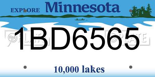 1BD6565 Minnesota License Plate