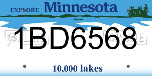 1BD6568 Minnesota License Plate