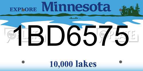 1BD6575 Minnesota License Plate