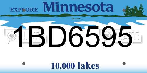 1BD6595 Minnesota License Plate