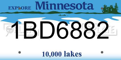 1BD6882 Minnesota License Plate