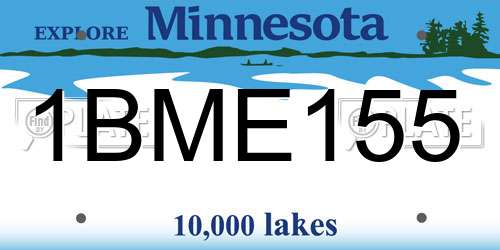 1BME155 Minnesota License Plate