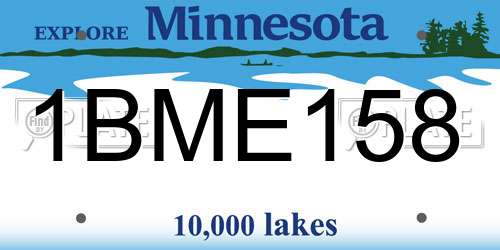 1BME158 Minnesota License Plate