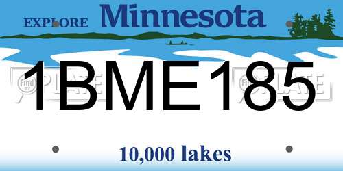 1BME185 Minnesota License Plate