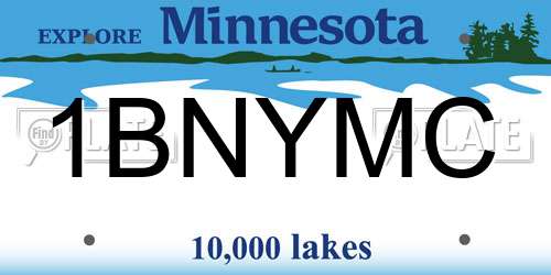 1BNYMC Minnesota License Plate