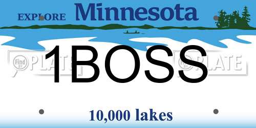 1BOSS Minnesota License Plate