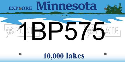 1BP575 Minnesota License Plate