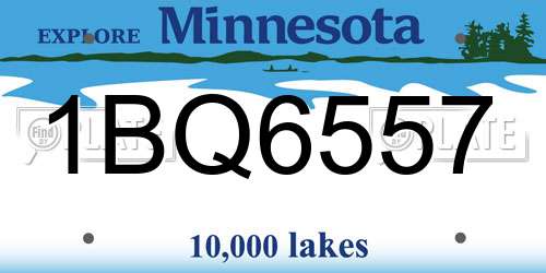 1BQ6557 Minnesota License Plate