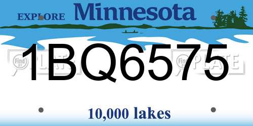 1BQ6575 Minnesota License Plate