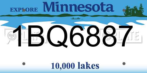 1BQ6887 Minnesota License Plate
