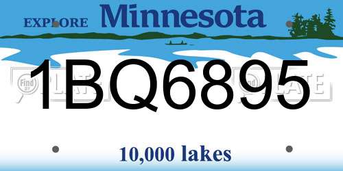 1BQ6895 Minnesota License Plate