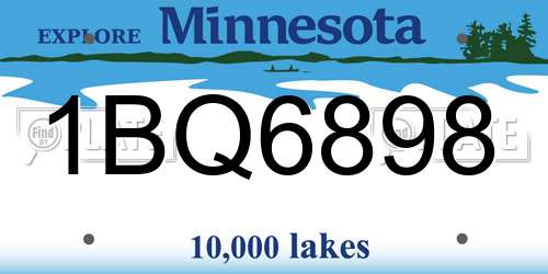 1BQ6898 Minnesota License Plate