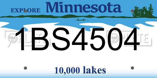 1BS4504 Minnesota License Plate