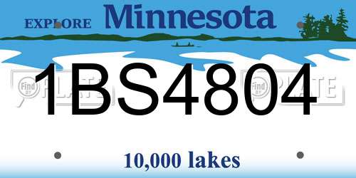 1BS4804 Minnesota License Plate