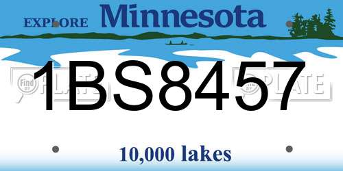 1BS8457 Minnesota License Plate