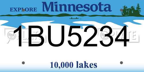 1BU5234 Minnesota License Plate