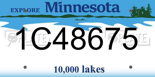 1C48675 Minnesota License Plate