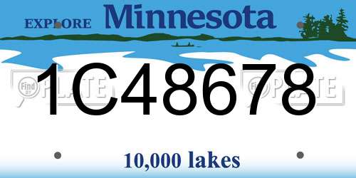 1C48678 Minnesota License Plate