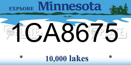 1CA8675 Minnesota License Plate