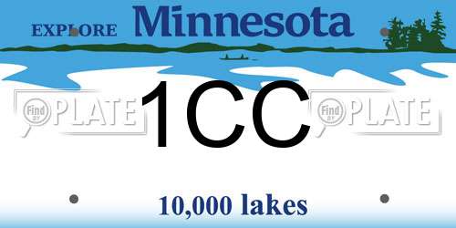 1CC Minnesota License Plate