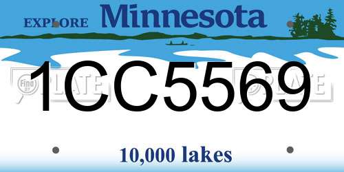 1CC5569 Minnesota License Plate