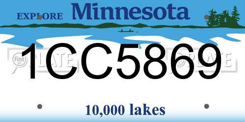 1CC5869 Minnesota License Plate