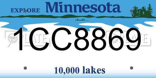 1CC8869 Minnesota License Plate