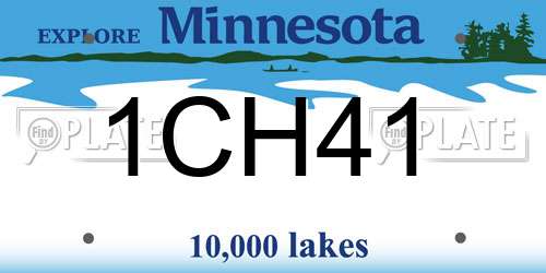 1CH41 Minnesota License Plate