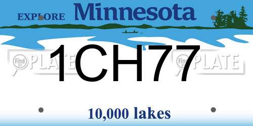 1CH77 Minnesota License Plate