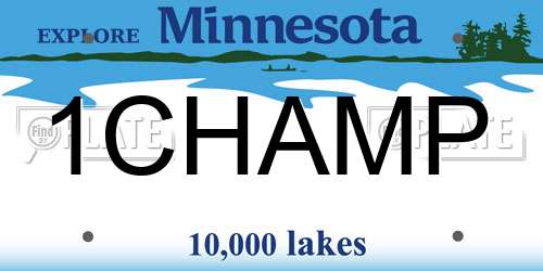 1CHAMP Minnesota License Plate