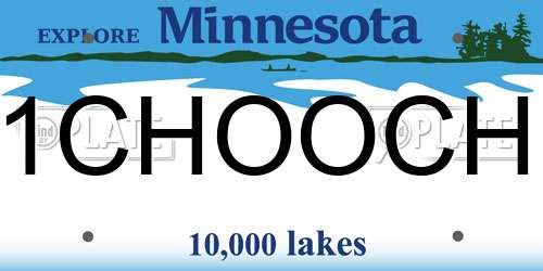 1CHOOCH Minnesota License Plate