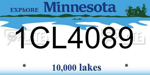 1CL4089 Minnesota License Plate