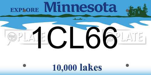 1CL66 Minnesota License Plate