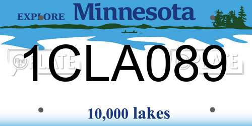 1CLA089 Minnesota License Plate